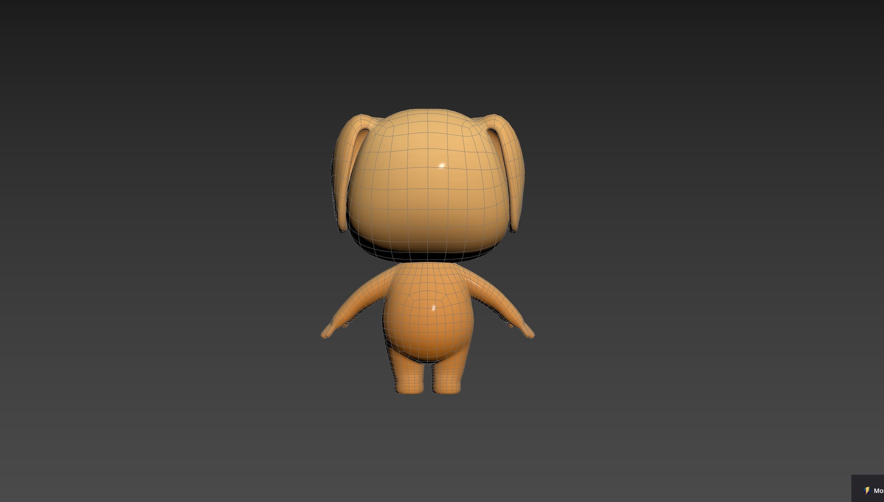 Character207 Golden Retriever Dog 3D model_18