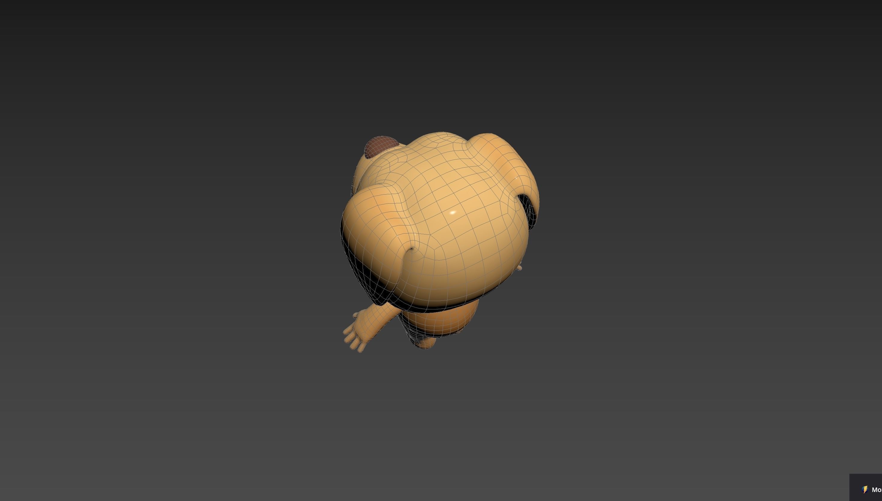 Character207 Golden Retriever Dog 3D model_21