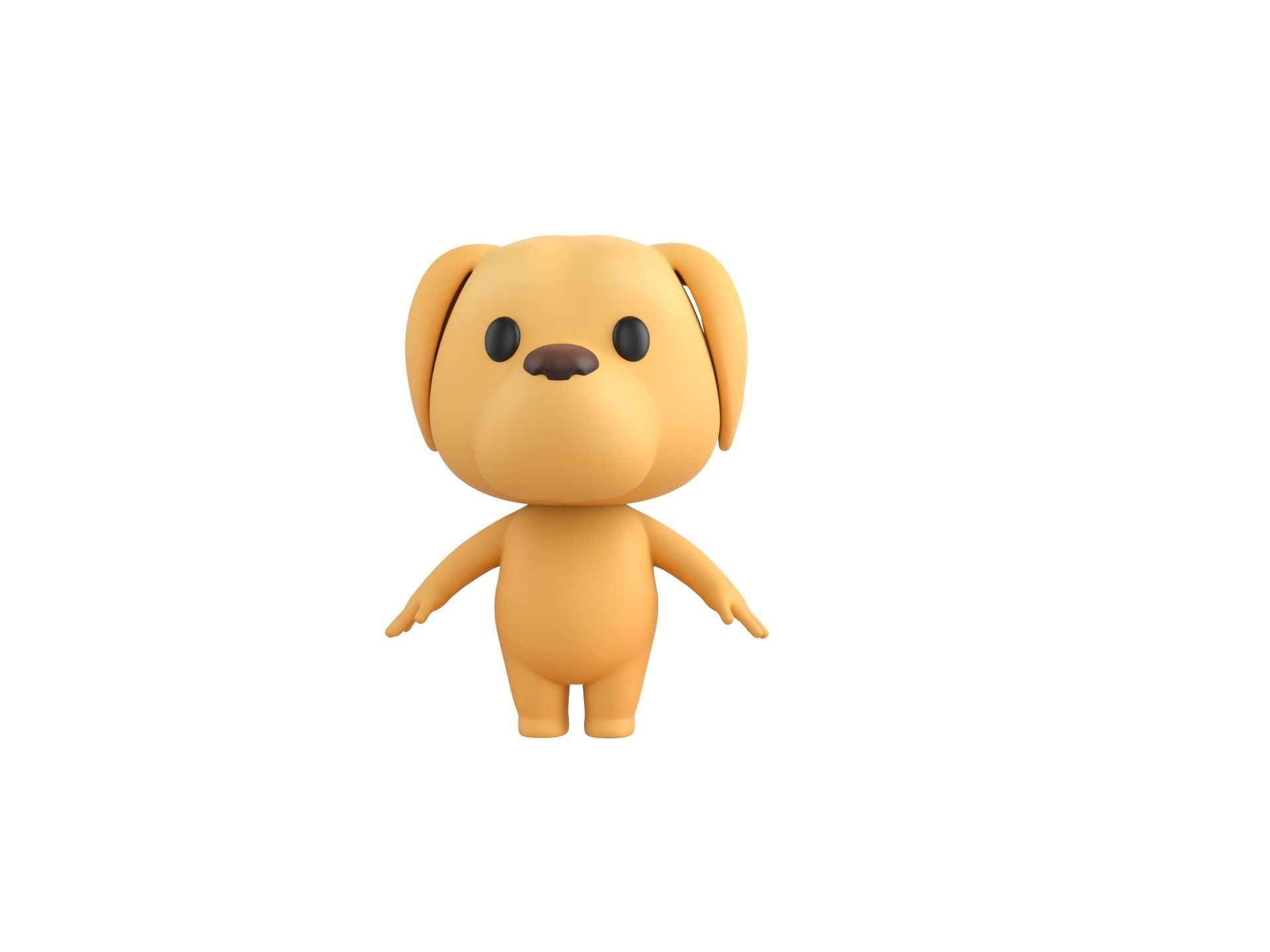 Character207 Golden Retriever Dog 3D model_1
