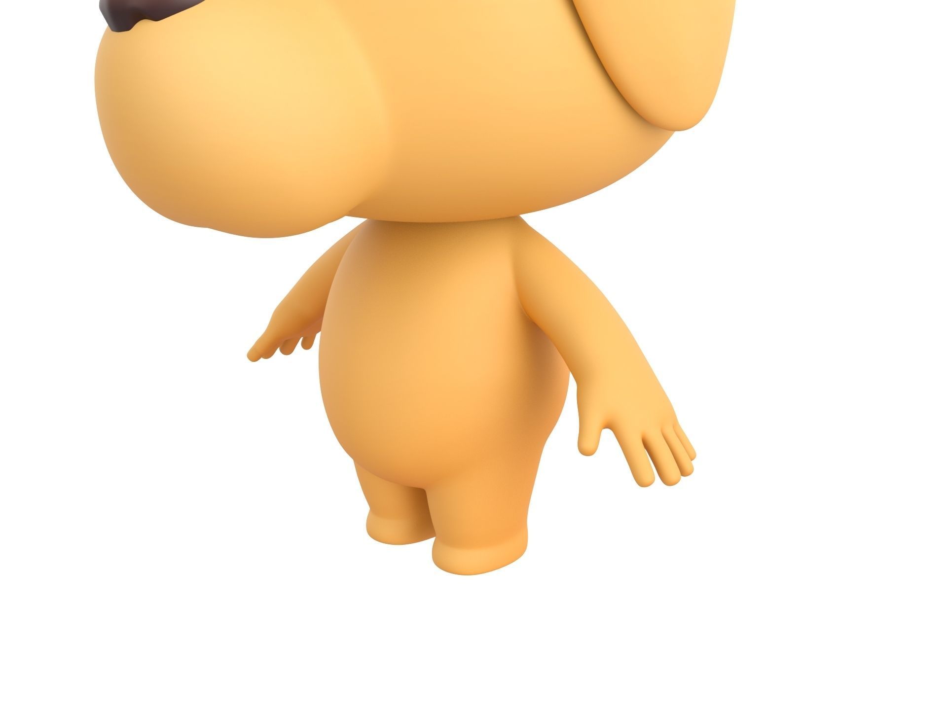 Character207 Golden Retriever Dog 3D model_8