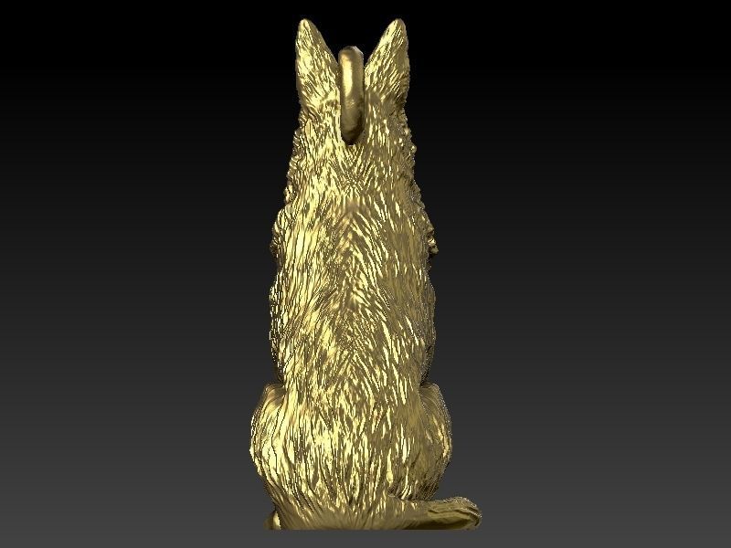 Dog Pendant 3D print model_12