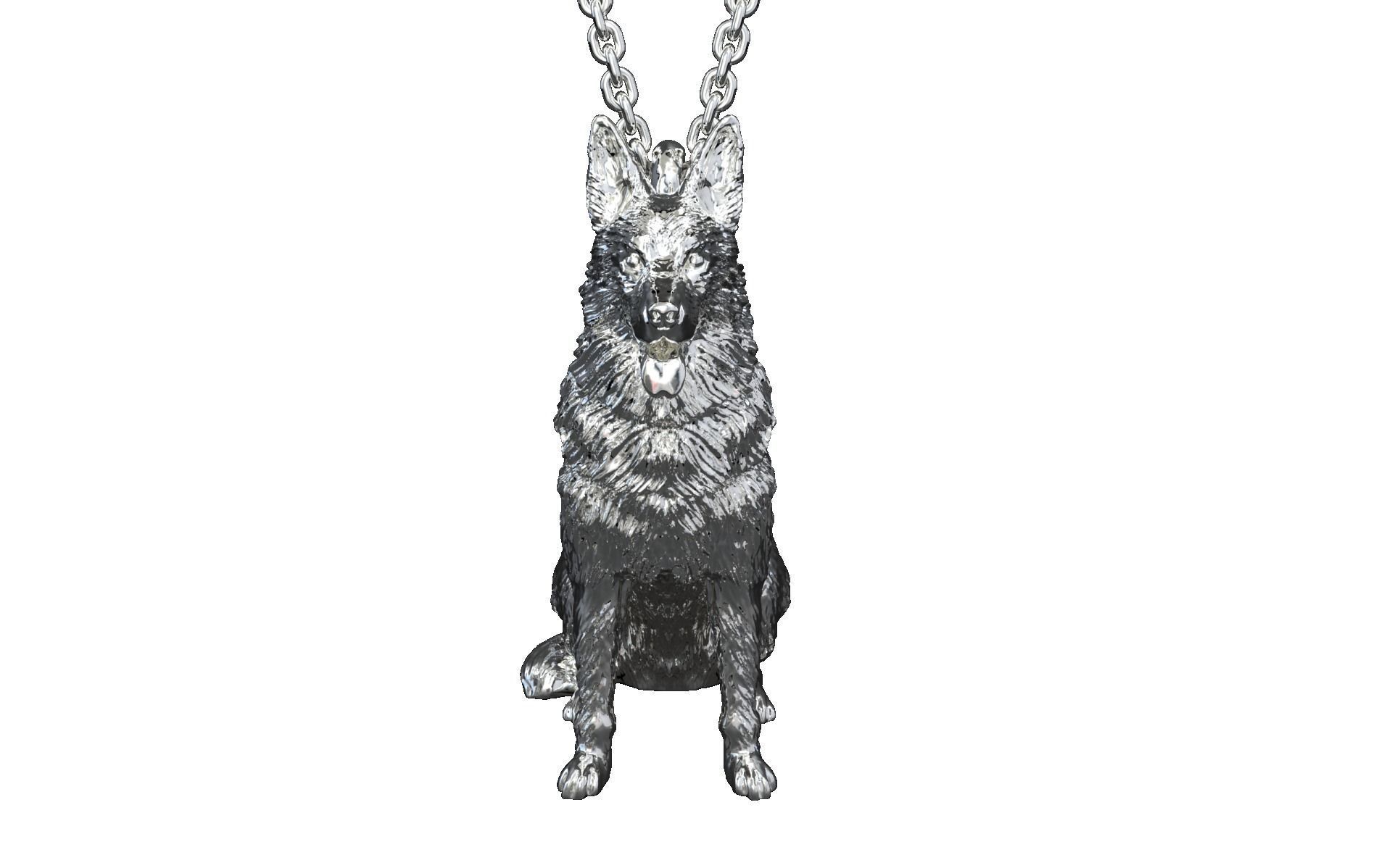 Dog Pendant 3D print model_5