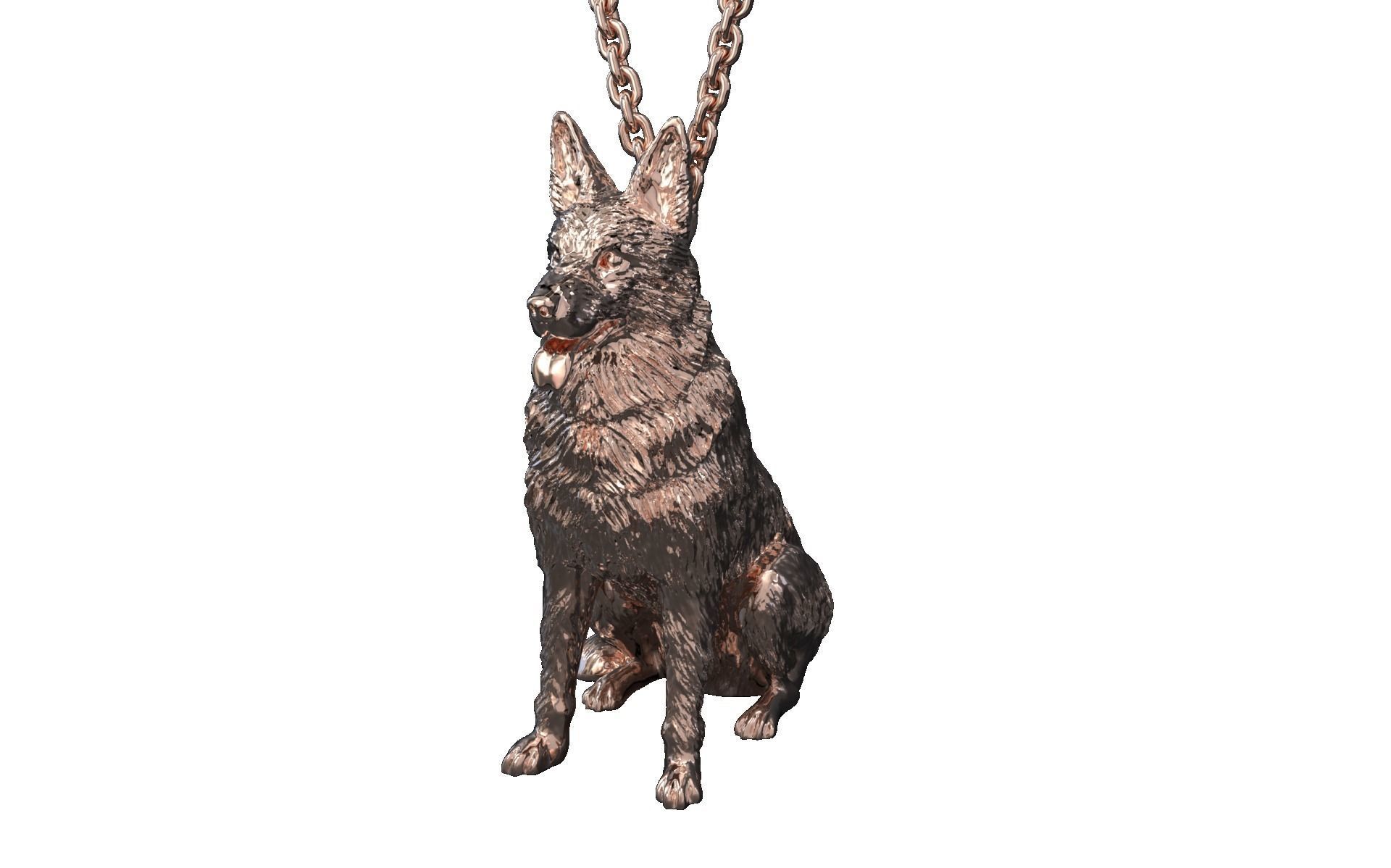 Dog Pendant 3D print model_3