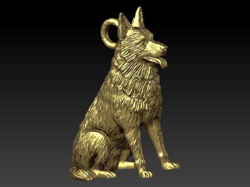 Dog Pendant 3D print model_14
