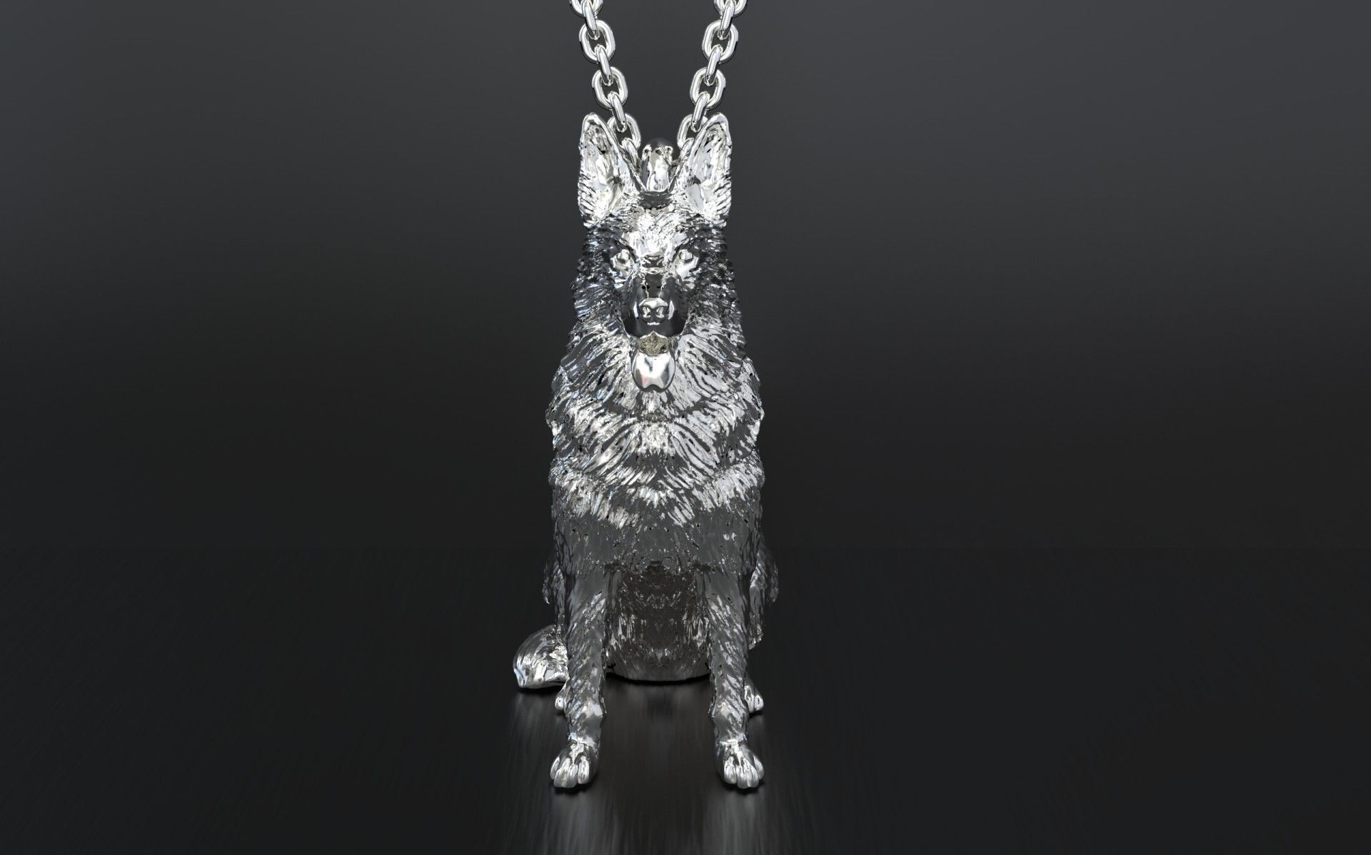 Dog Pendant 3D print model_4