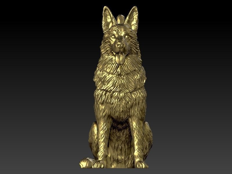 Dog Pendant 3D print model_9