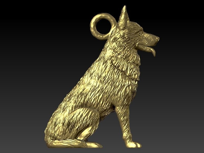 Dog Pendant 3D print model_11