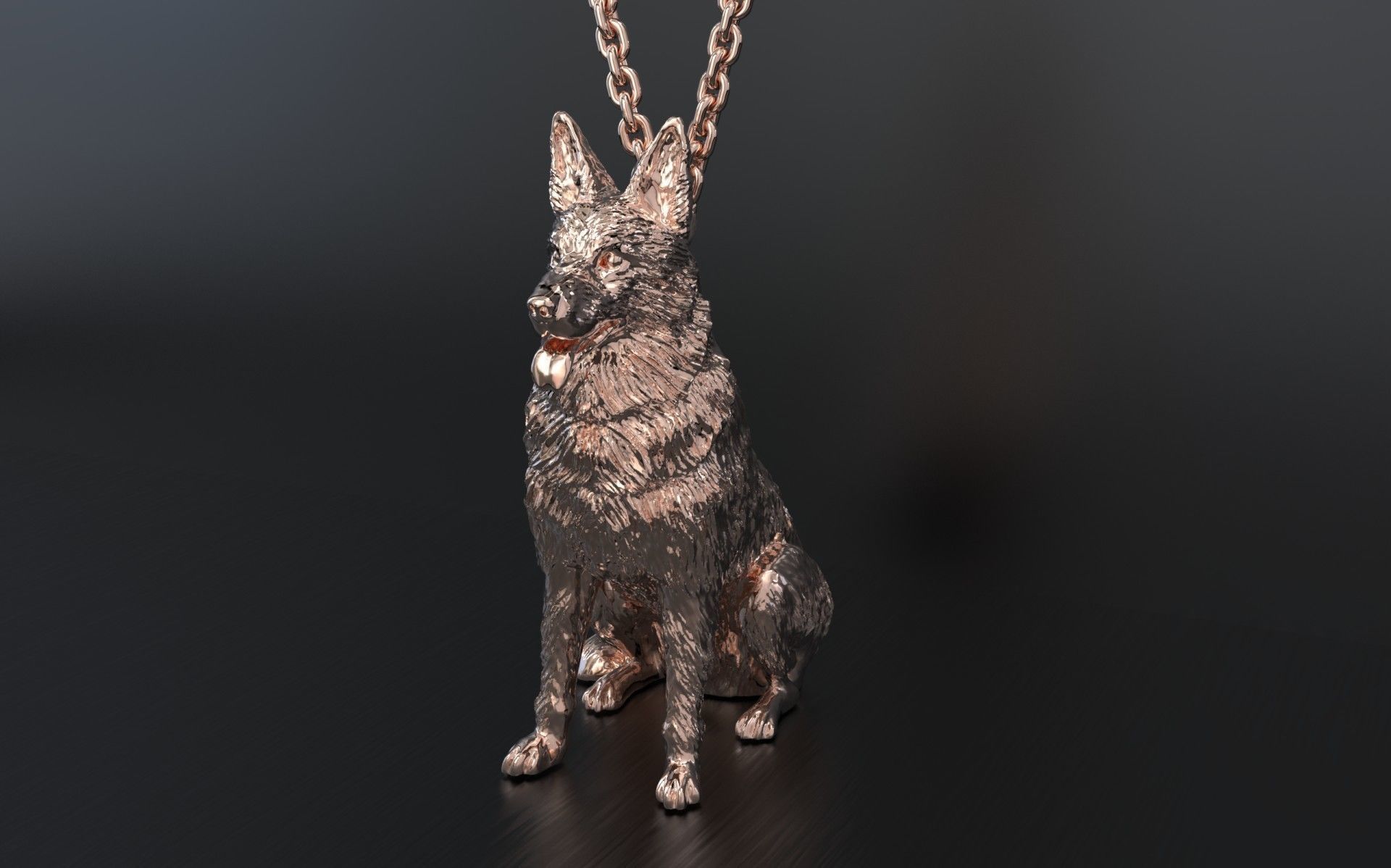 Dog Pendant 3D print model_2