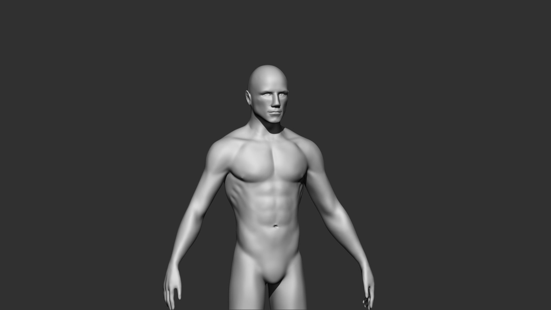 Male body3d print 3D model_3