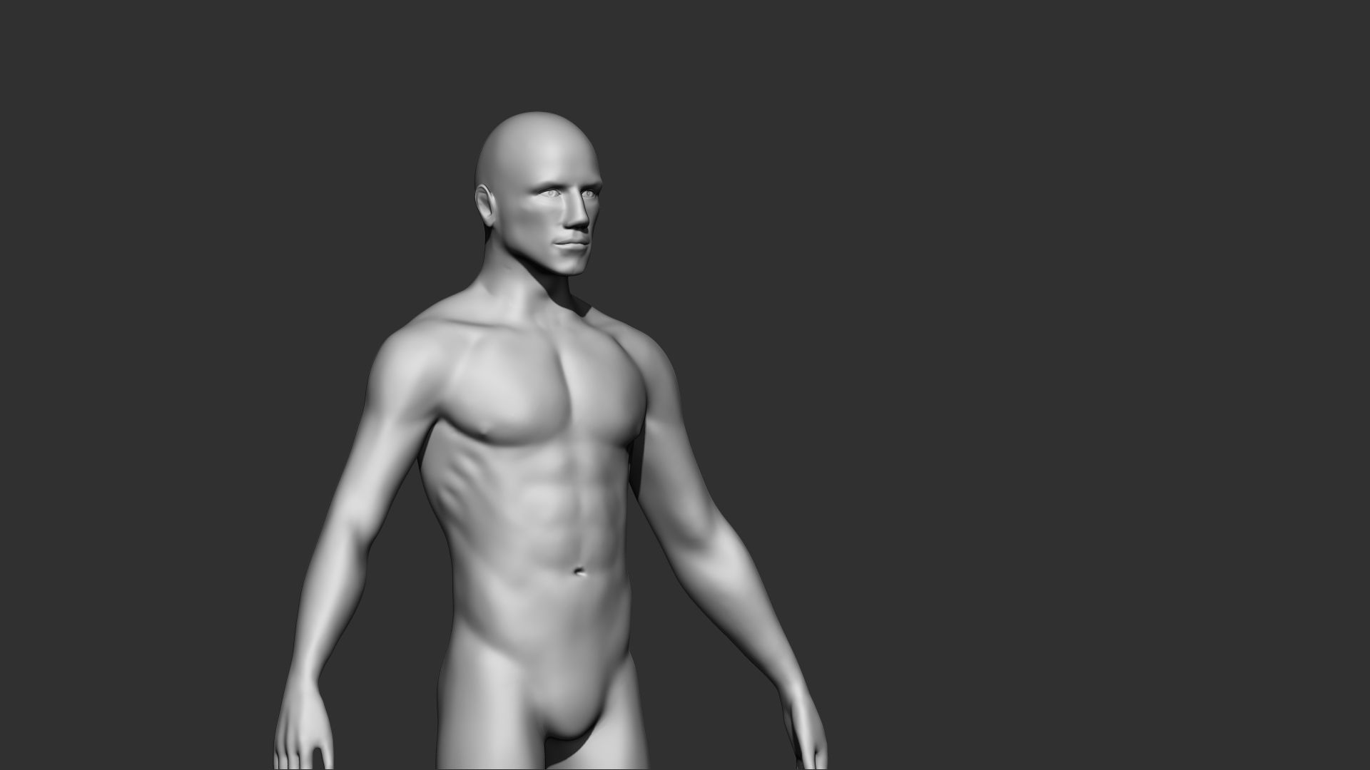Male body3d print 3D model_4