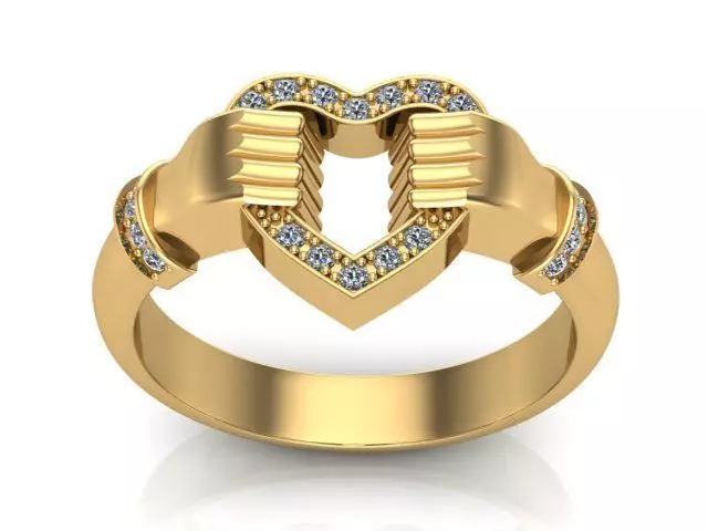 Hands hold hearth ring 3D print model