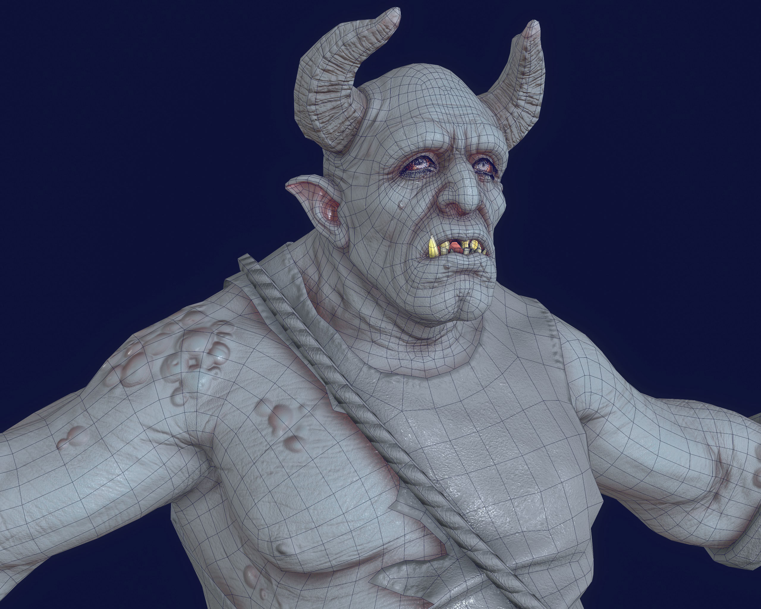 cave troll - 2013 - edit - 2016 Low-poly 3D model_13