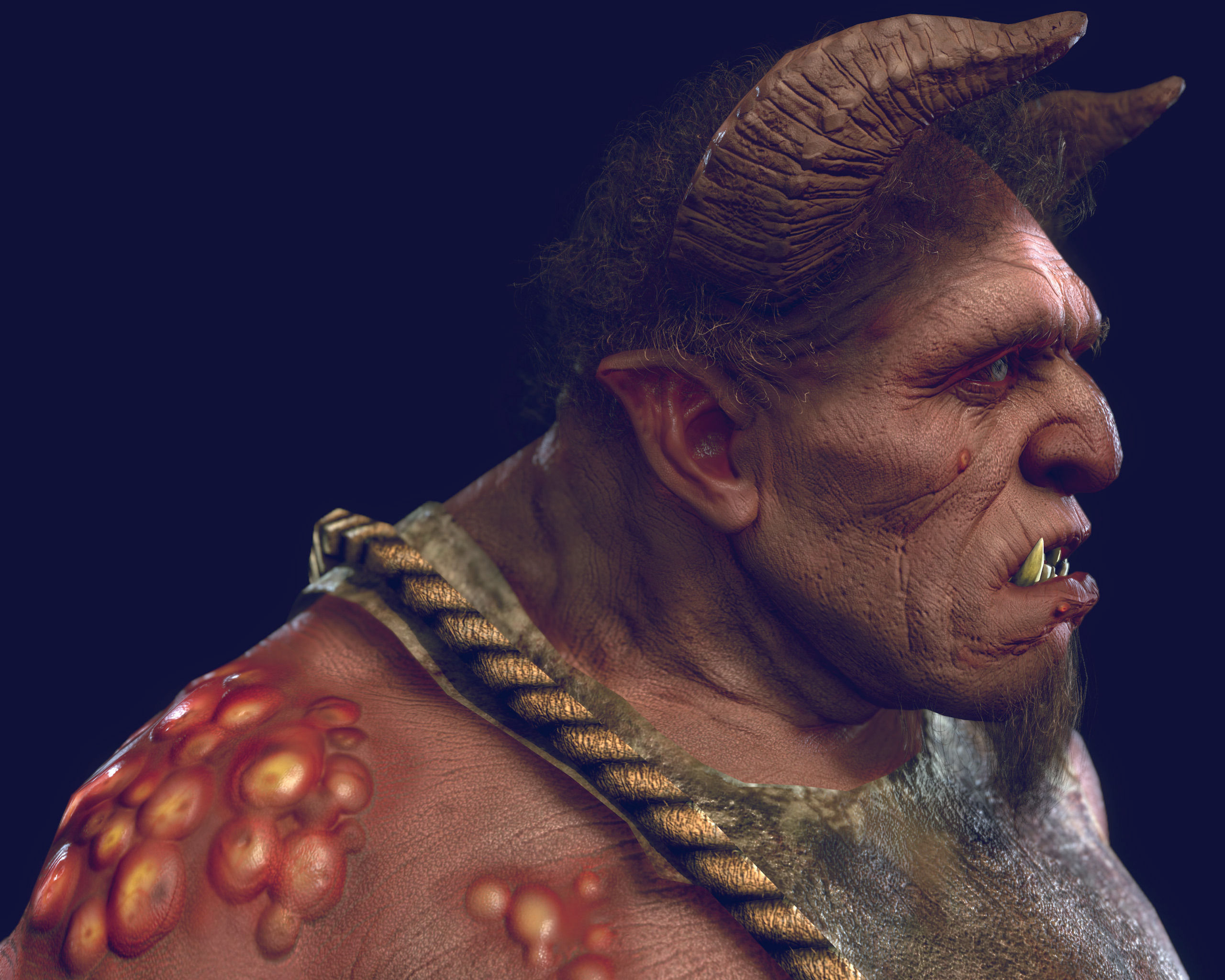 cave troll - 2013 - edit - 2016 Low-poly 3D model_8
