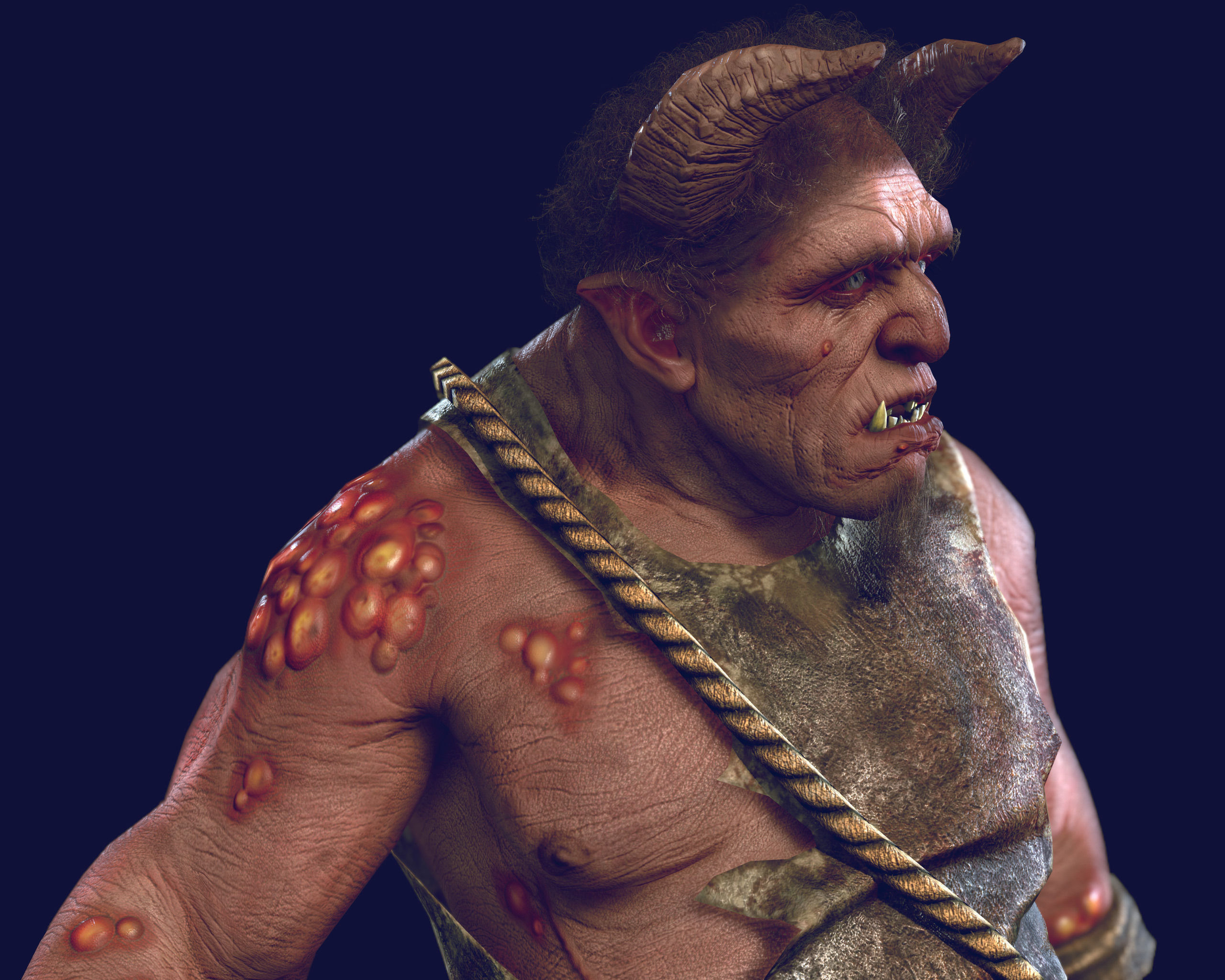cave troll - 2013 - edit - 2016 Low-poly 3D model_6