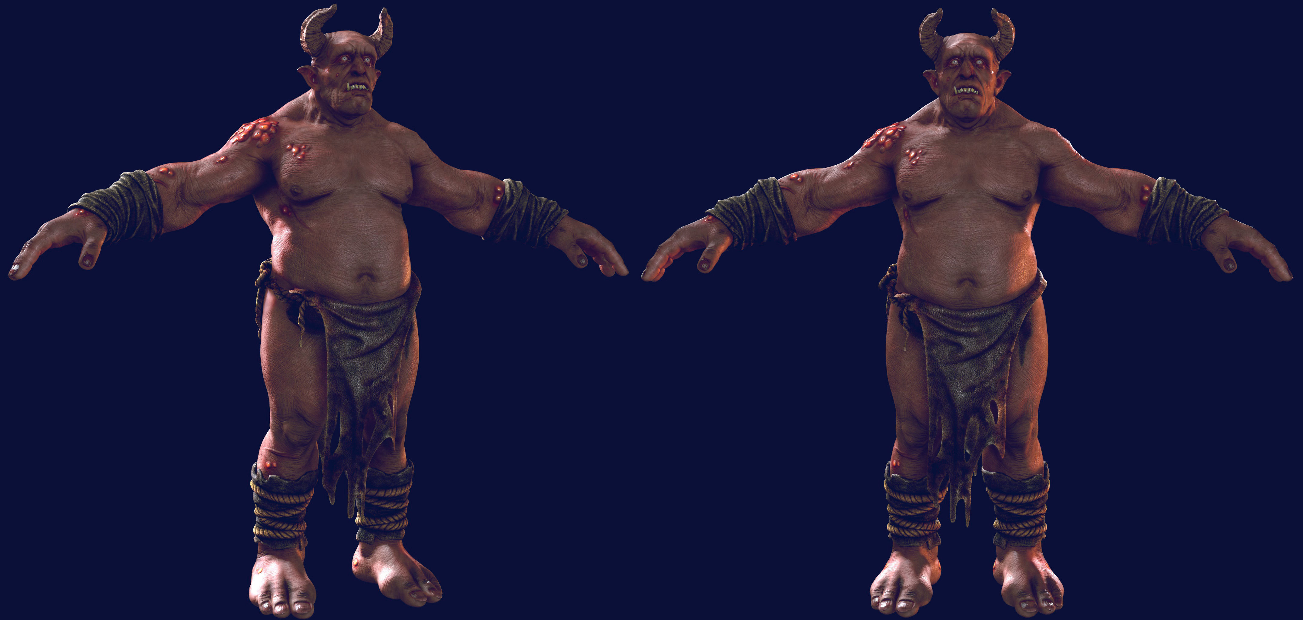 cave troll - 2013 - edit - 2016 Low-poly 3D model_11