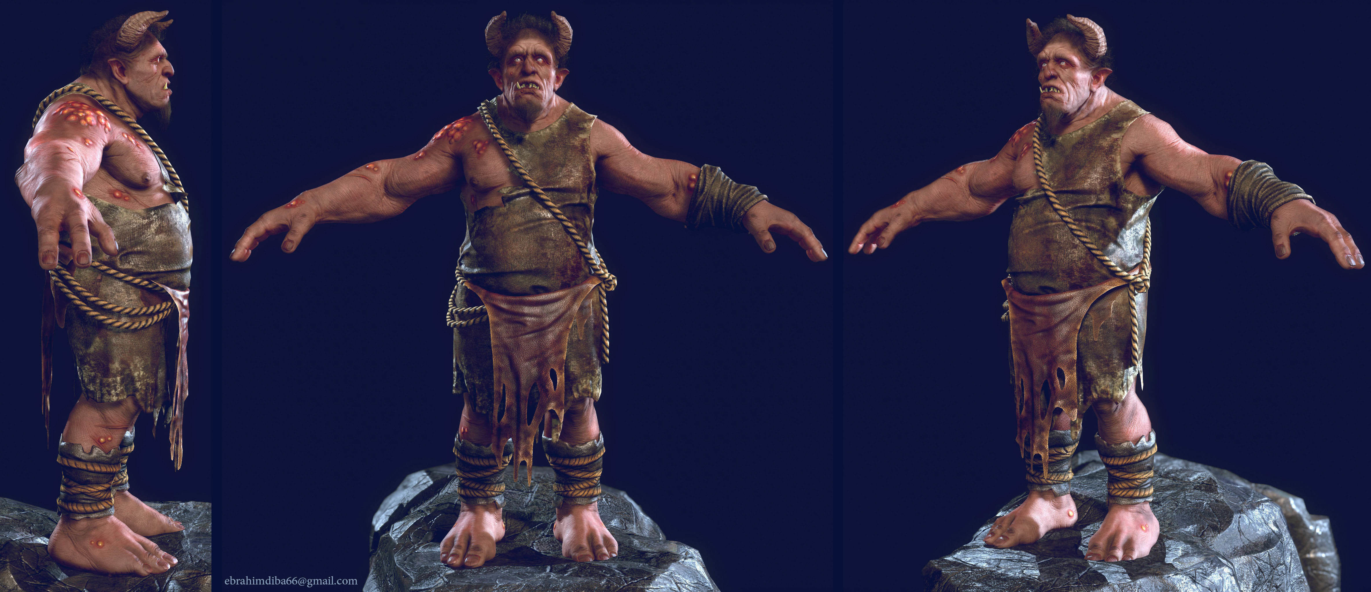 cave troll - 2013 - edit - 2016 Low-poly 3D model_10