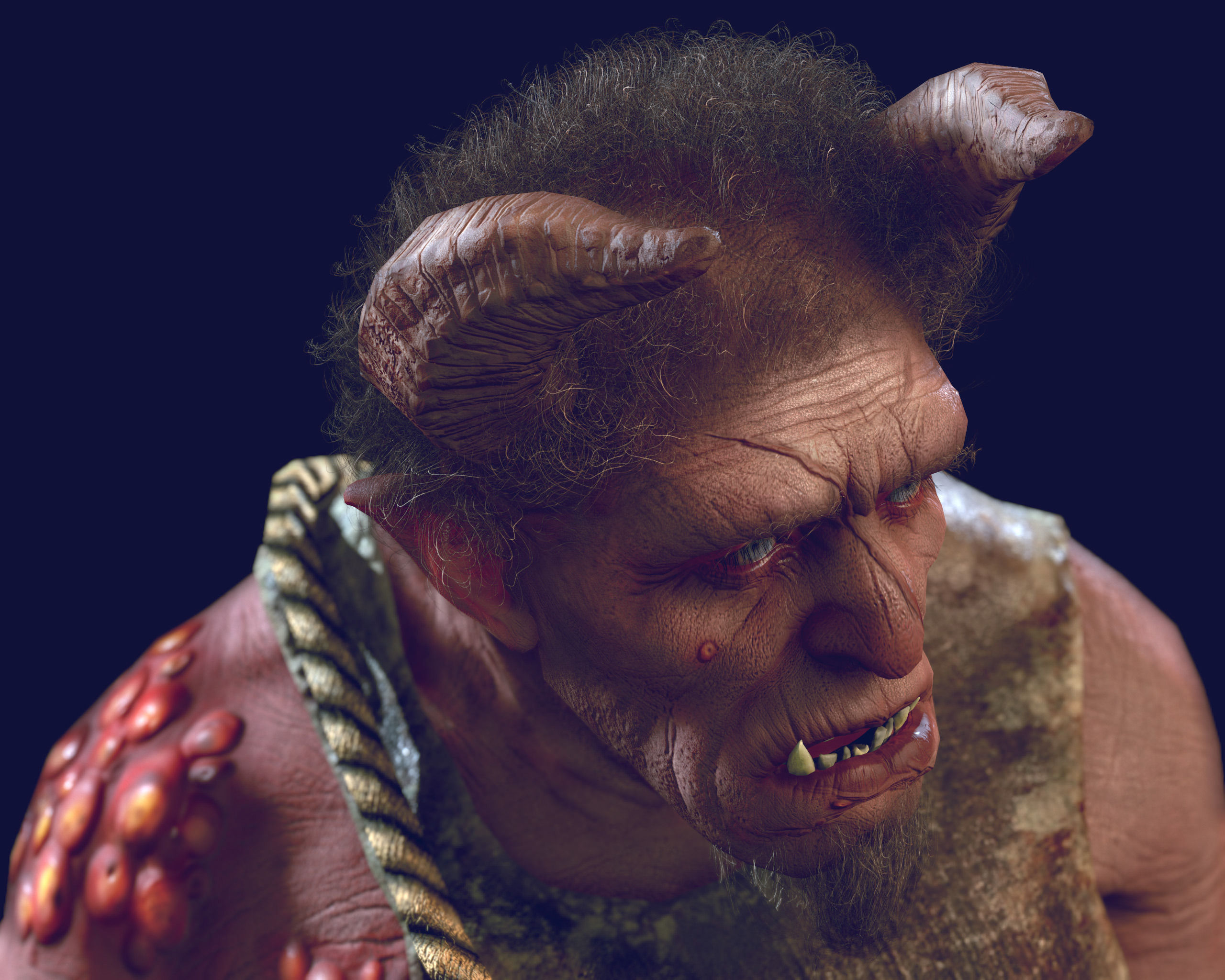 cave troll - 2013 - edit - 2016 Low-poly 3D model_5
