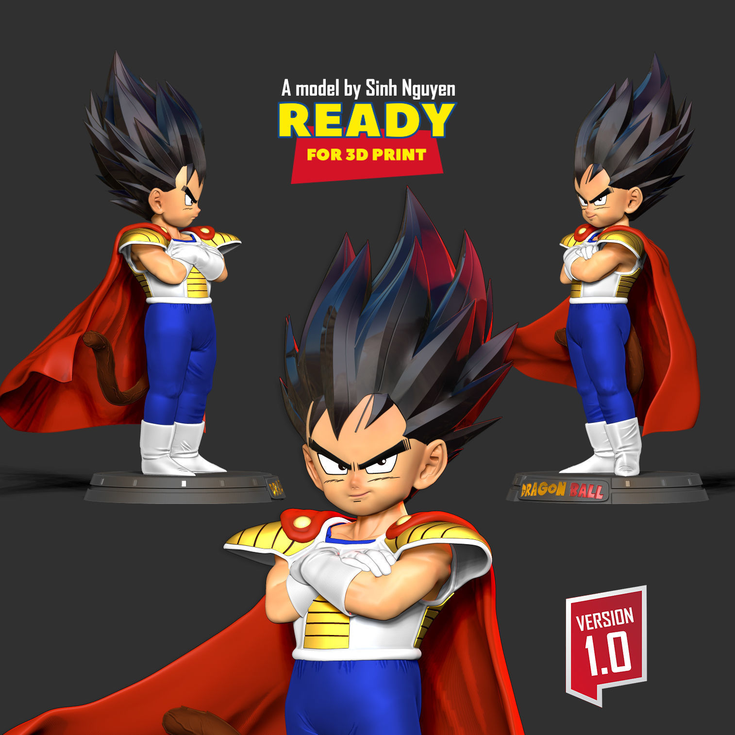 Kid Vegeta 3D print model_1