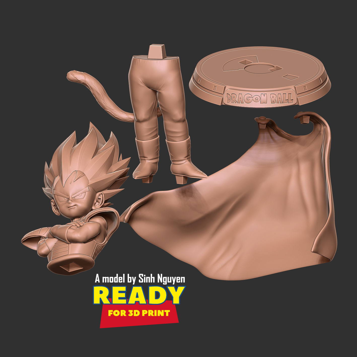 Kid Vegeta 3D print model_2