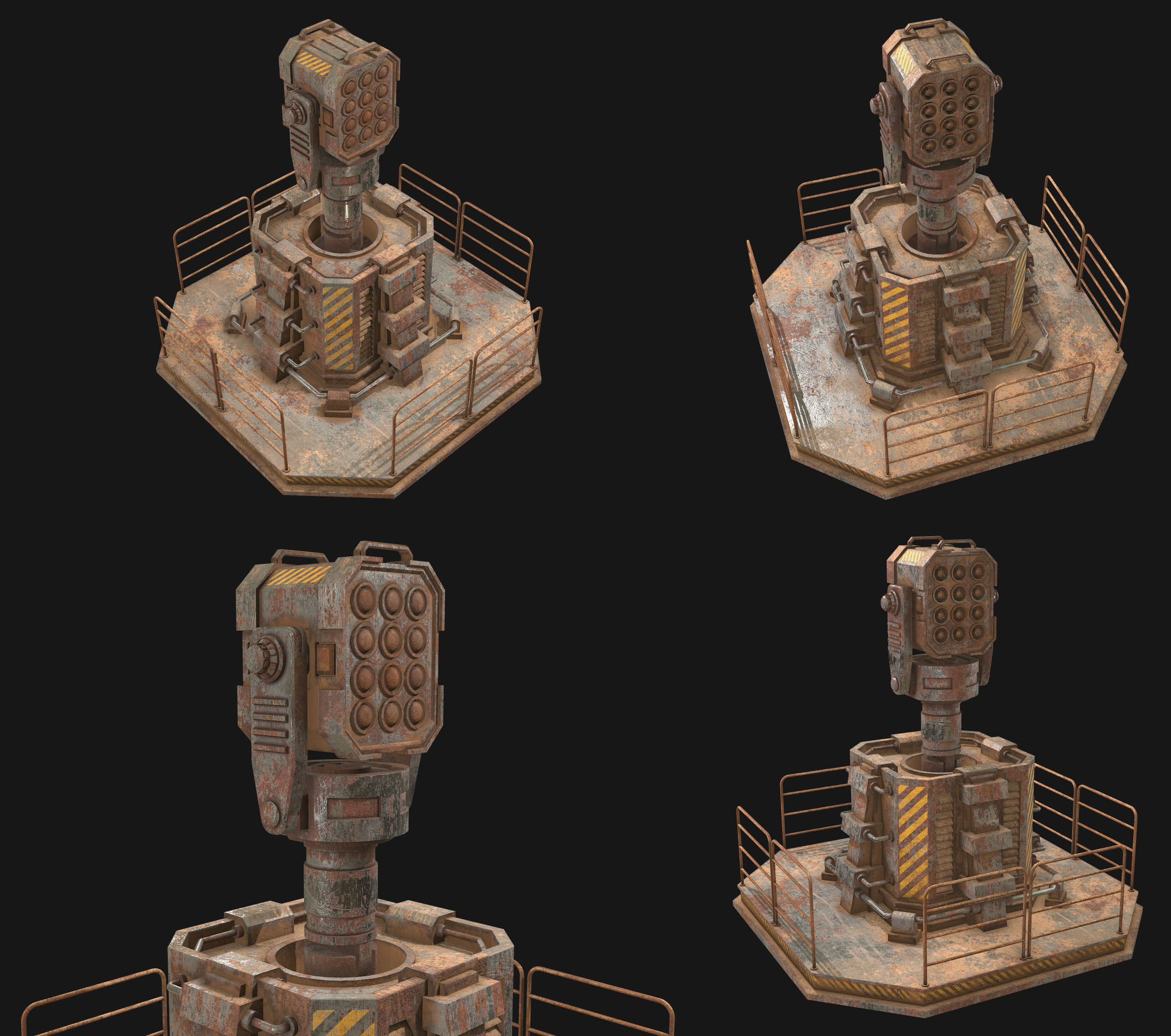 Rusty Turret-1-V1 3D model_8
