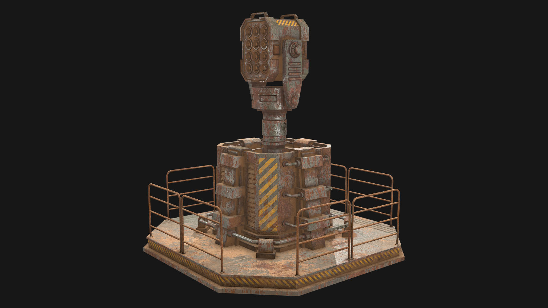 Rusty Turret-1-V1 3D model_6