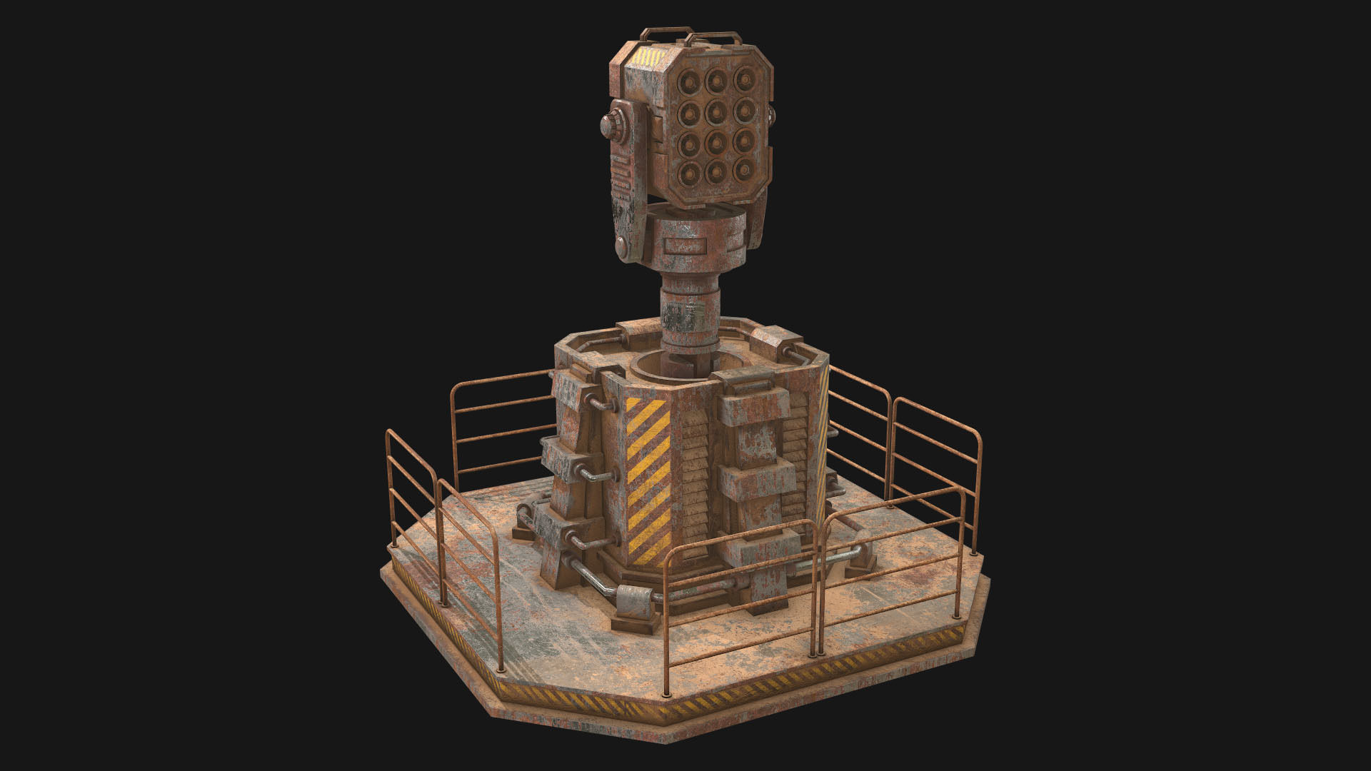 Rusty Turret-1-V1 3D model_5