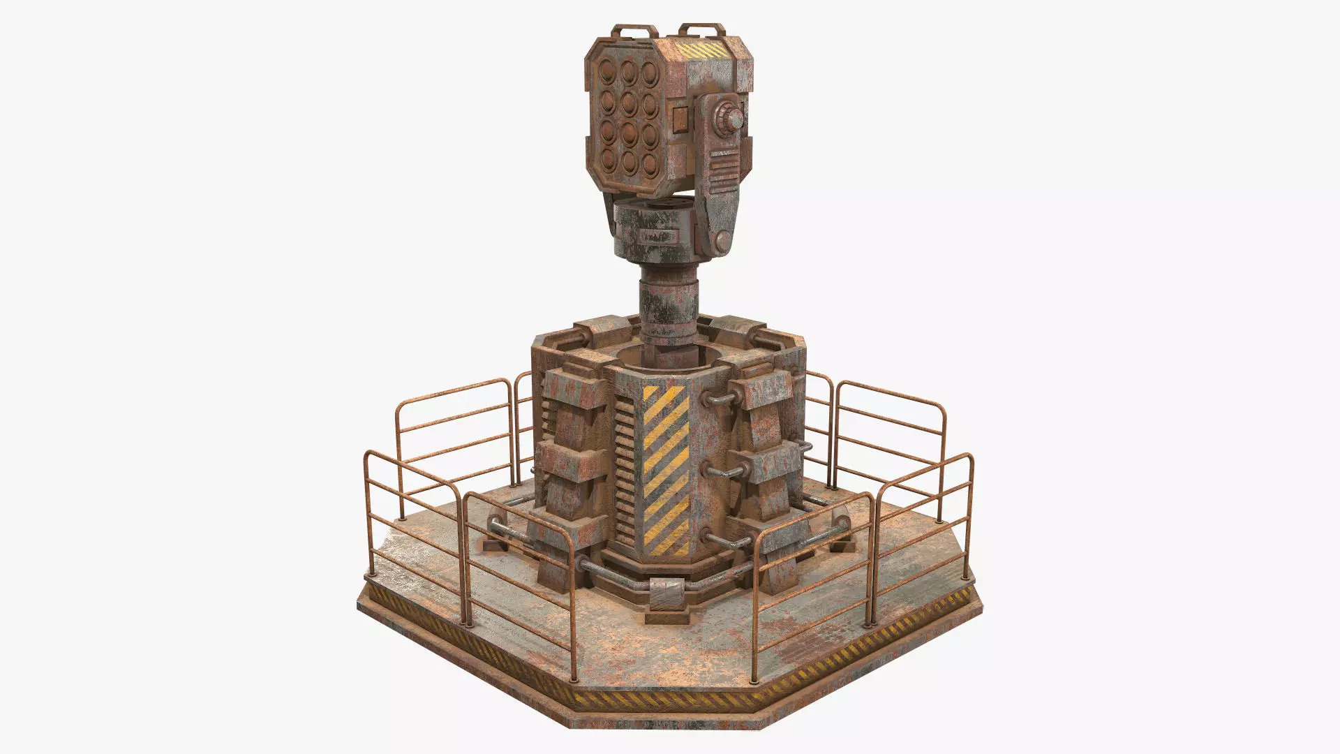Rusty Turret-1-V1 3D model_0