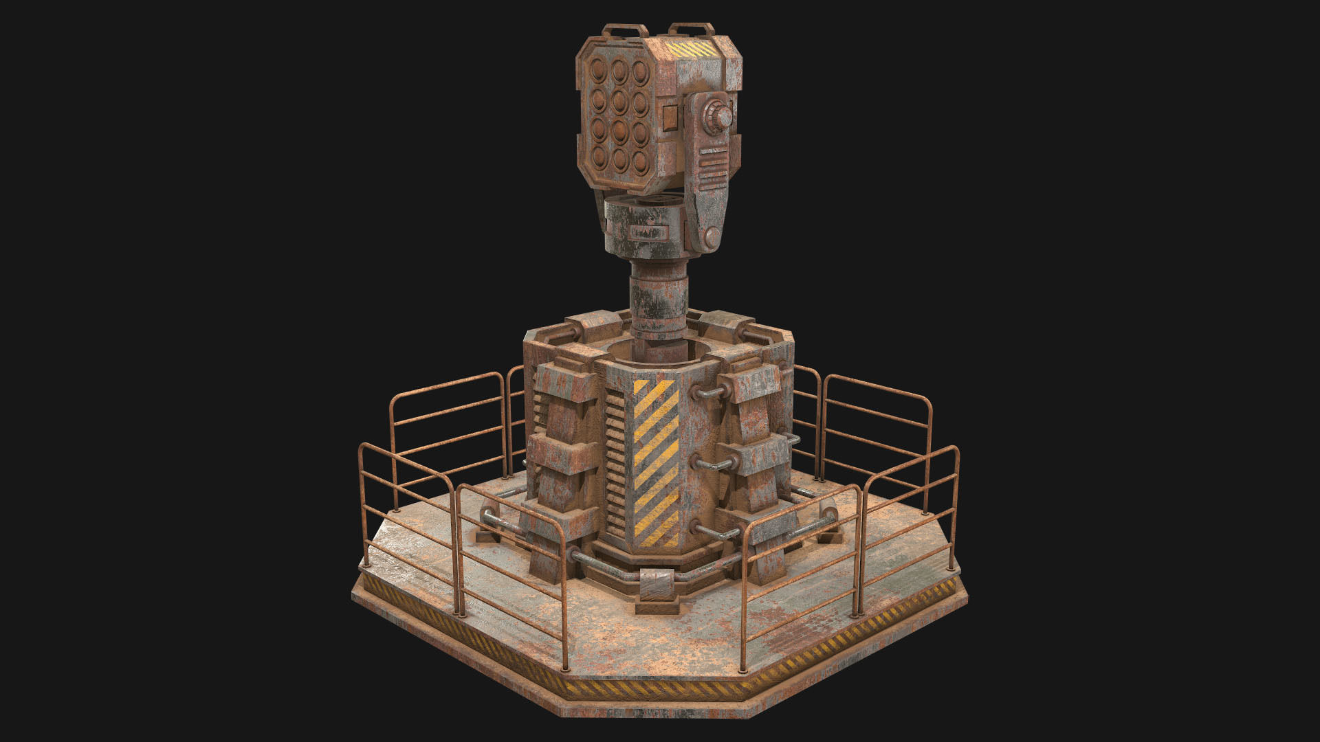 Rusty Turret-1-V1 3D model_2