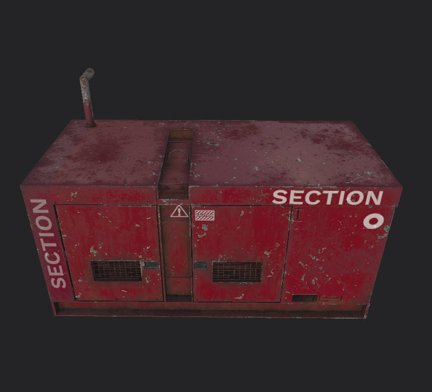 Diesel generator Free low-poly 3D model_3
