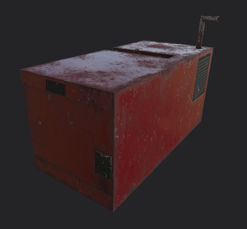 Diesel generator Free low-poly 3D model_2