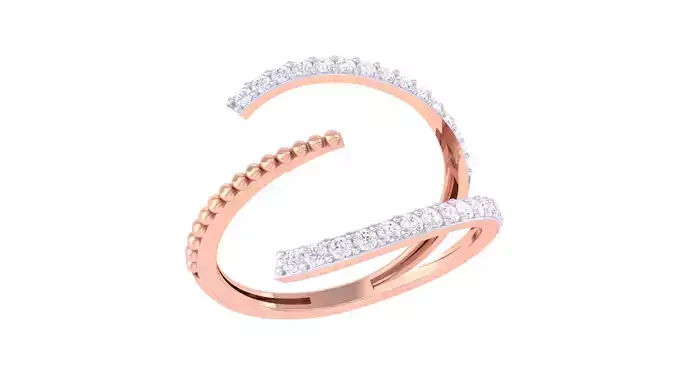 Women Engagement Wedding Open End Band Rings