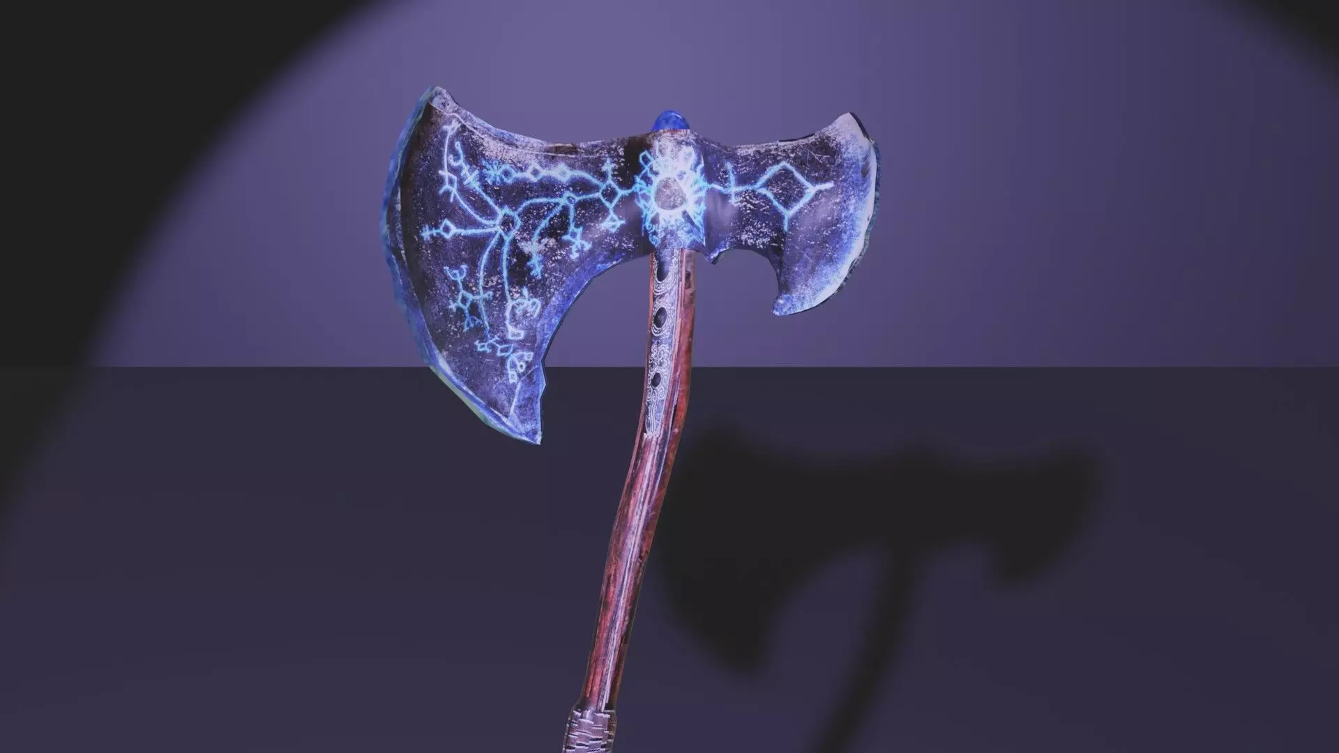 leviathan axe with lights 3D model