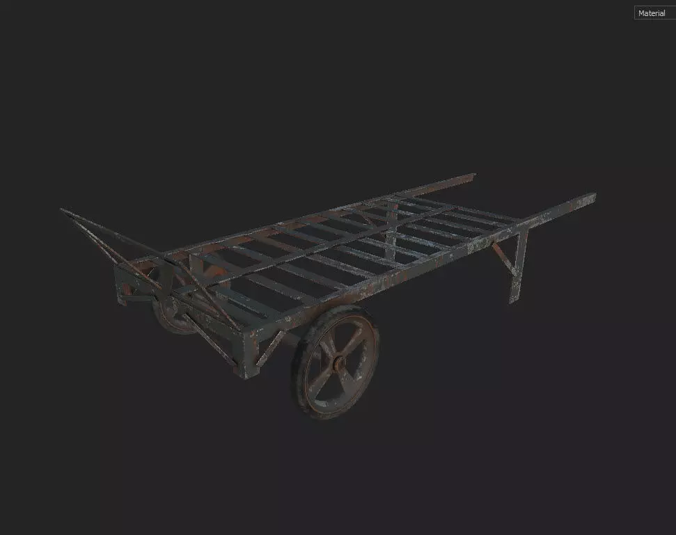 Old cart Free low-poly 3D model