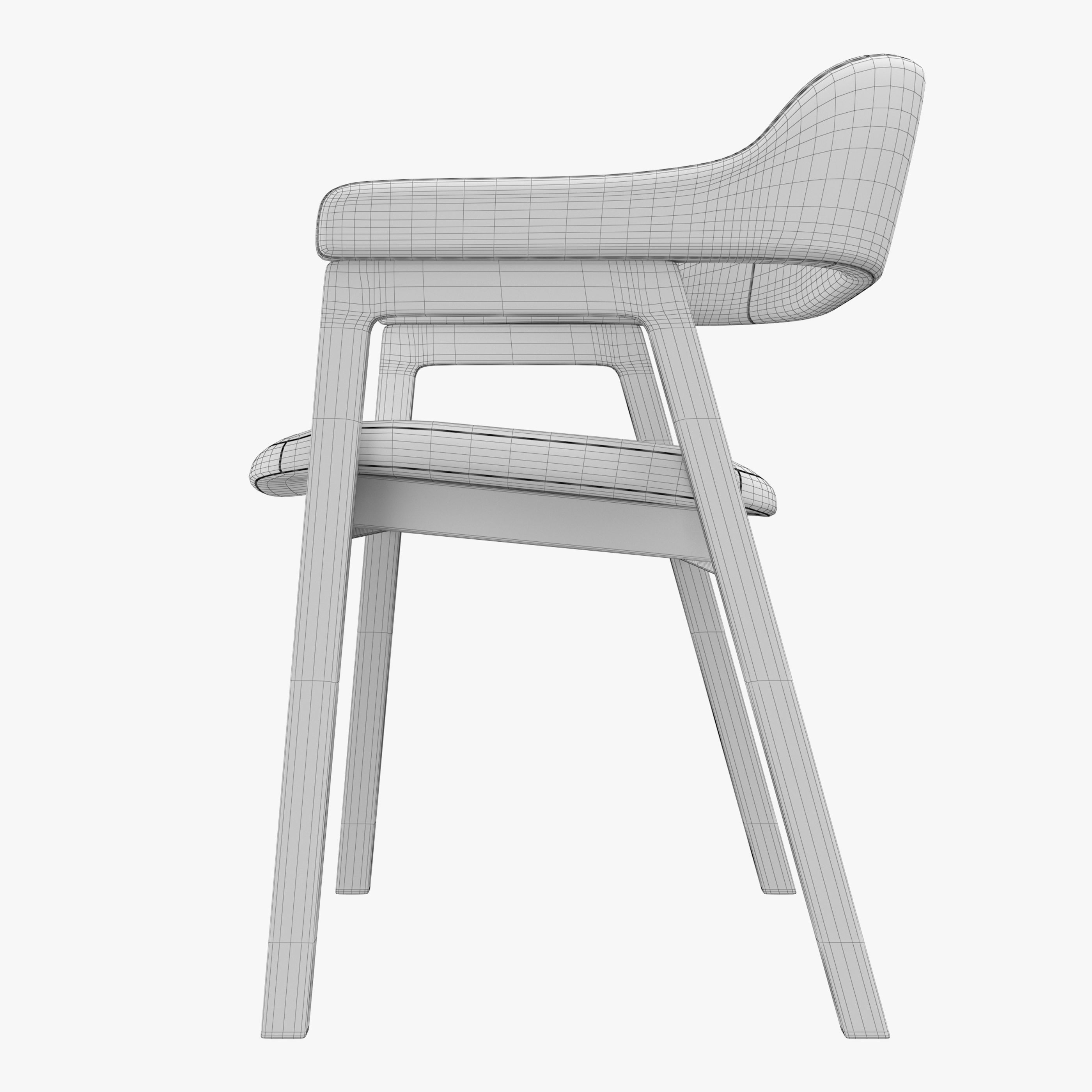 Article Savis Gray Dining Chair 3D model_5