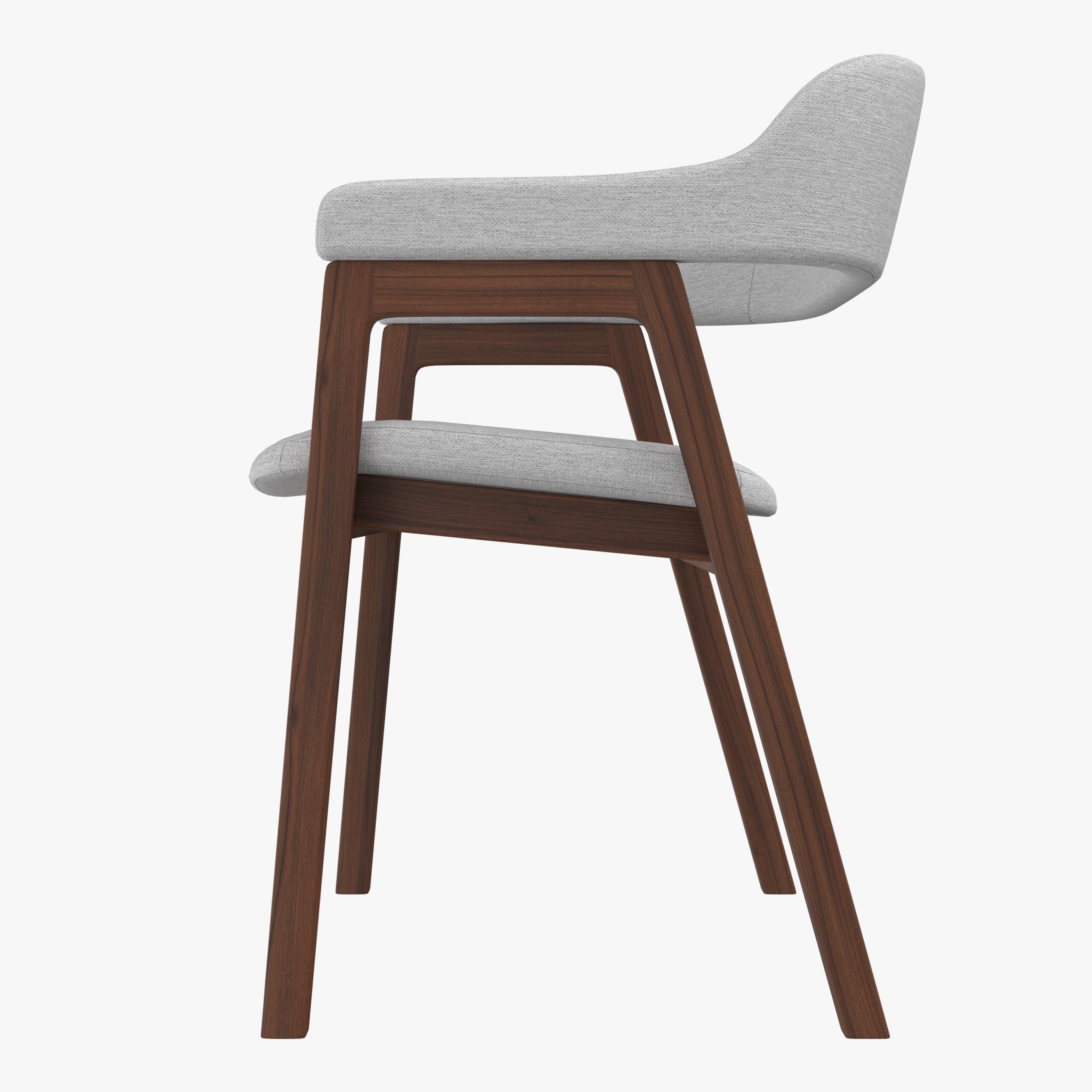 Article Savis Gray Dining Chair 3D model_1