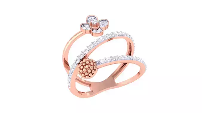 Women Engagement Wedding ByPass Band Rings