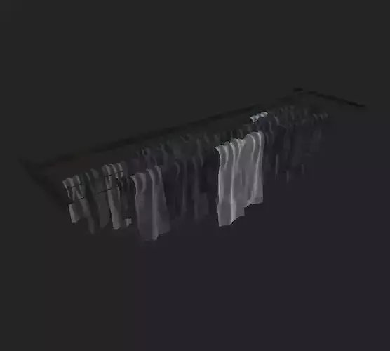 Cloth Hanging animated Free low-poly 3D model
