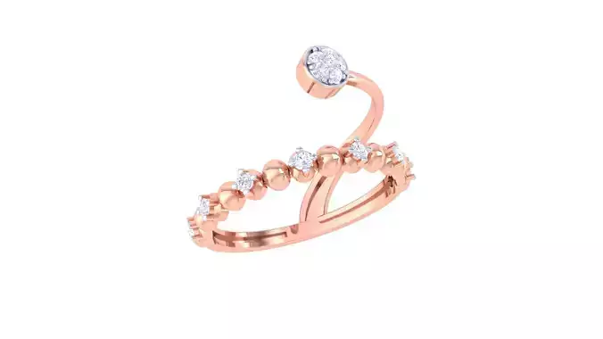 Women Engagement Wedding ByPass Band Rings