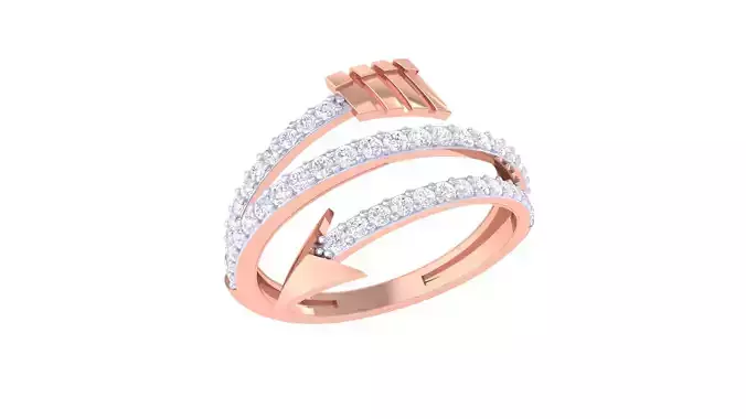 Women Engagement Wedding Double Band Rings