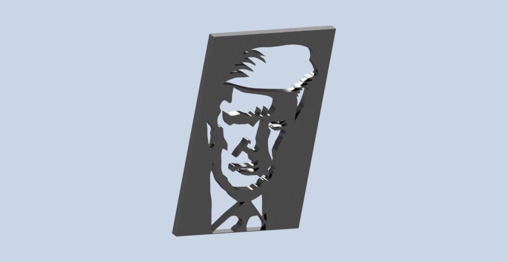 TRUMP FOR CNC PLASMA CUT FROM WOOD 3D print model_2