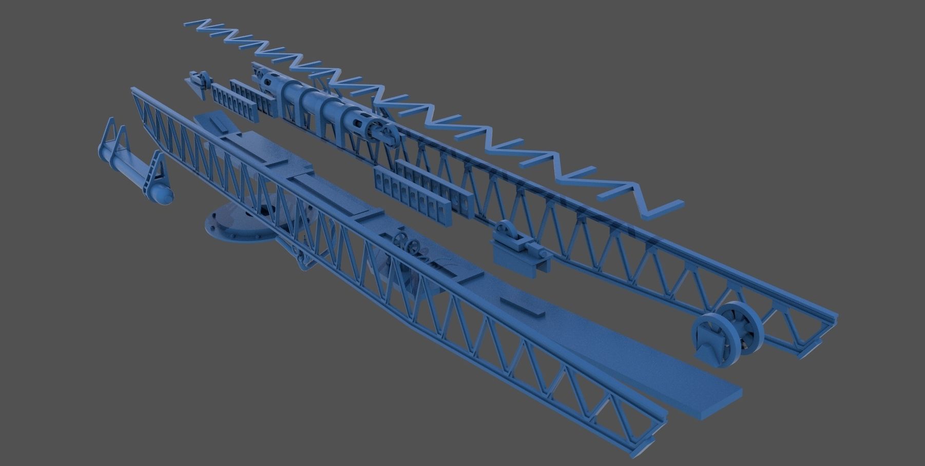 Italian navy WW2 catapult - Personal license - 1-200 scale 3D print model_11