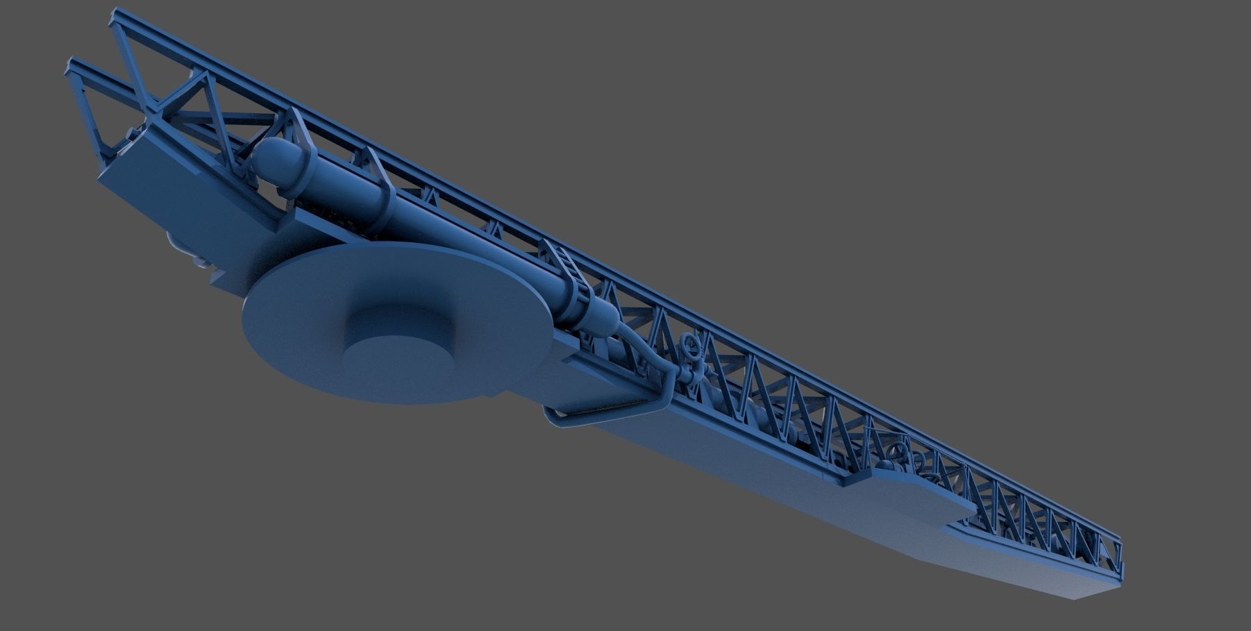 Italian navy WW2 catapult - Personal license - 1-200 scale 3D print model_6