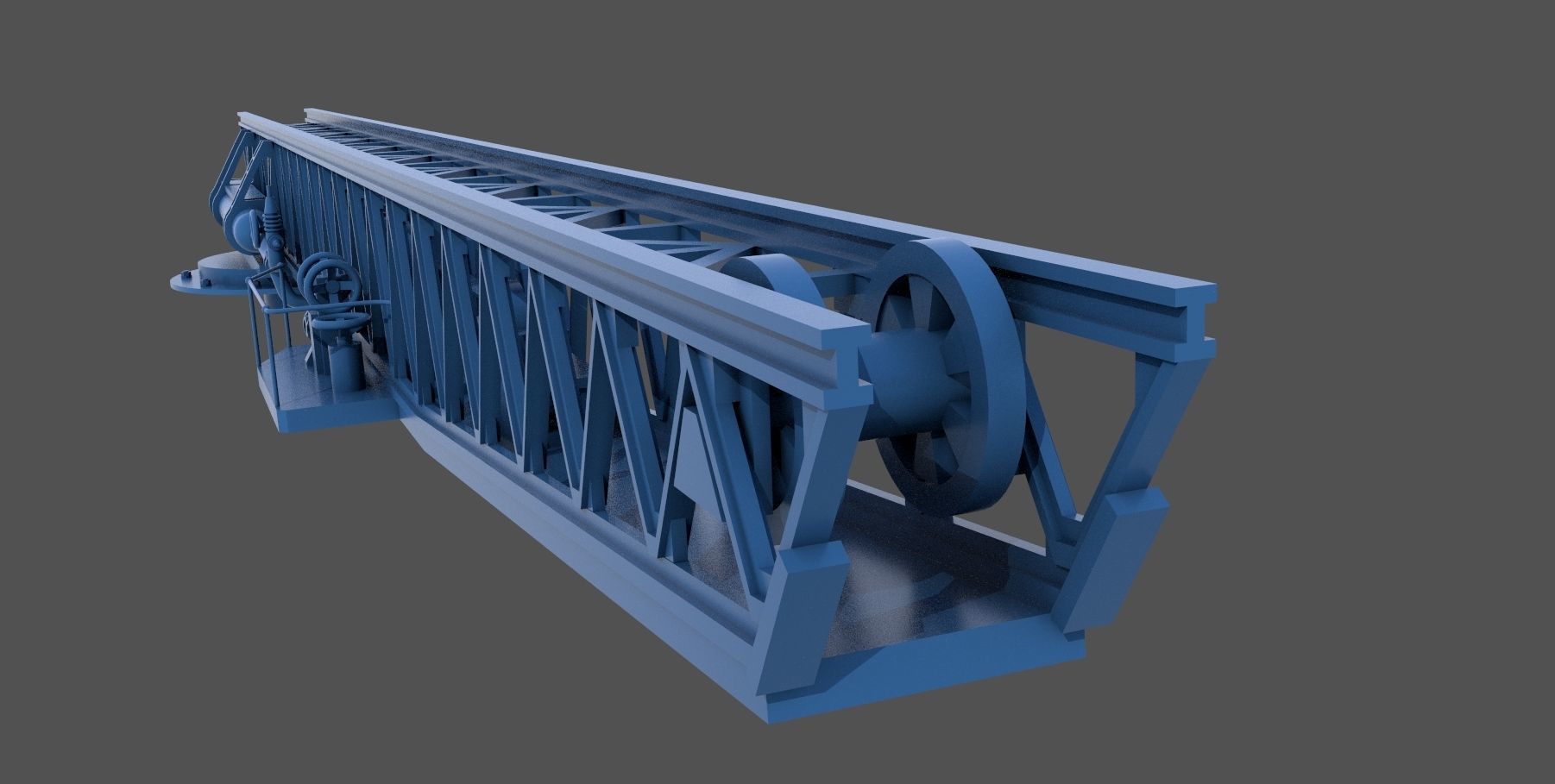 Italian navy WW2 catapult - Personal license - 1-200 scale 3D print model_10