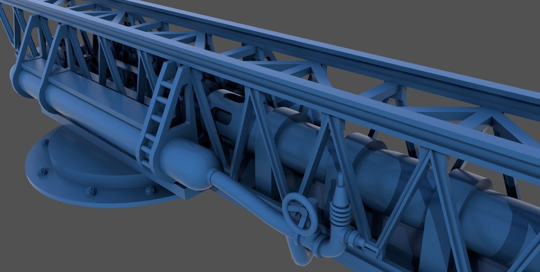 Italian navy WW2 catapult - Personal license - 1-200 scale 3D print model_8