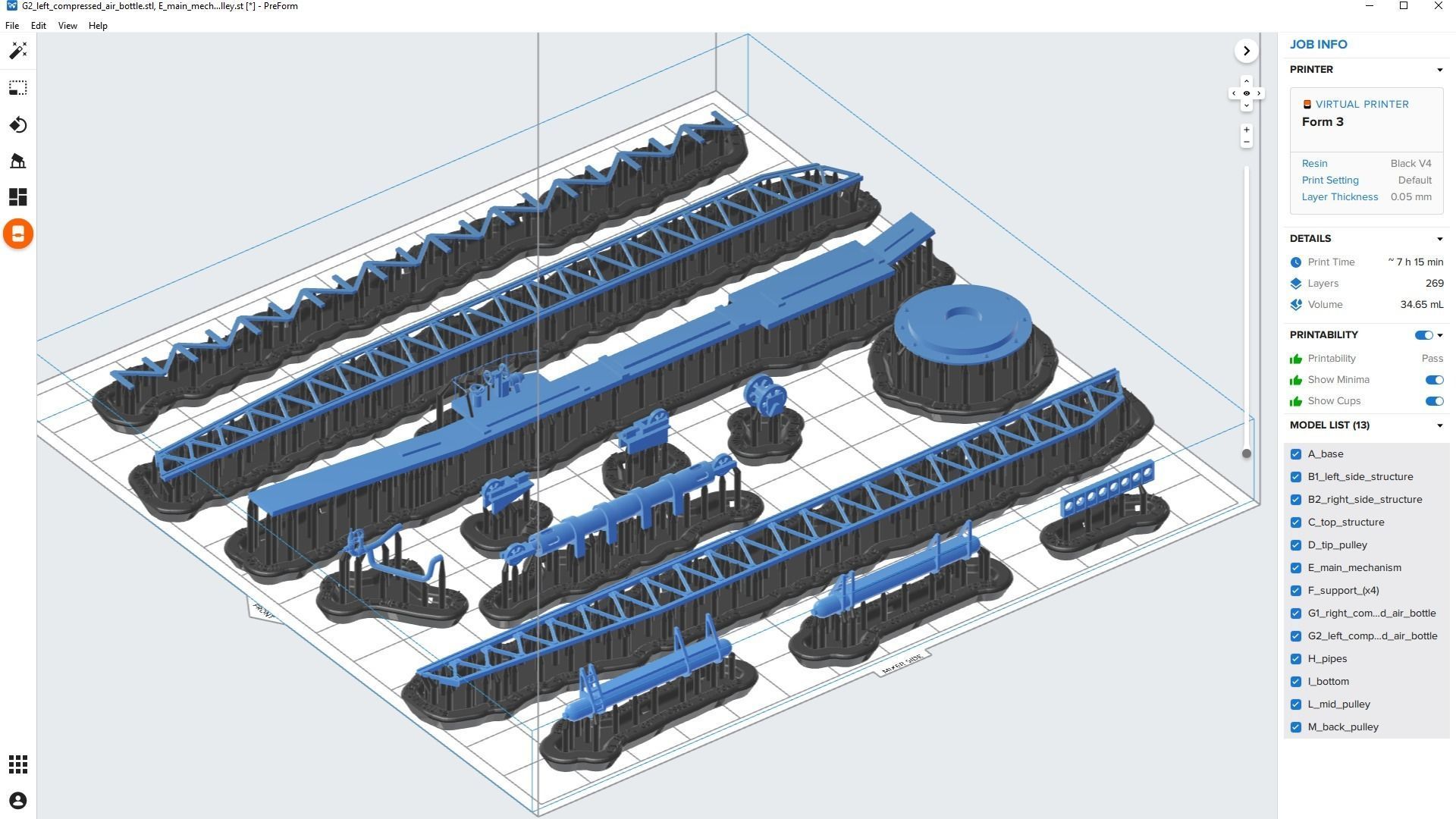 Italian navy WW2 catapult - Personal license - 1-200 scale 3D print model_14