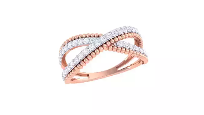 Women Engagement Wedding Double Band Rings