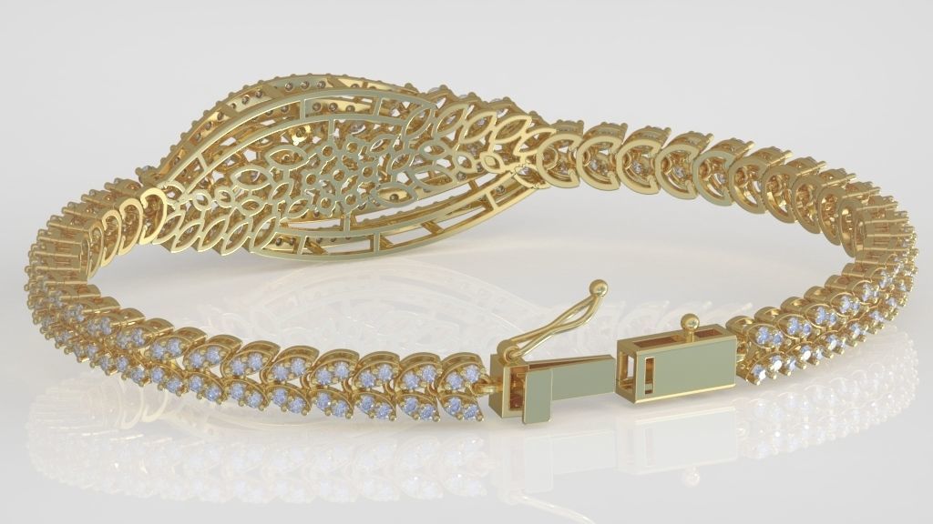 Exclusive Bracelet model 3D printable model 0055 3D print model_7