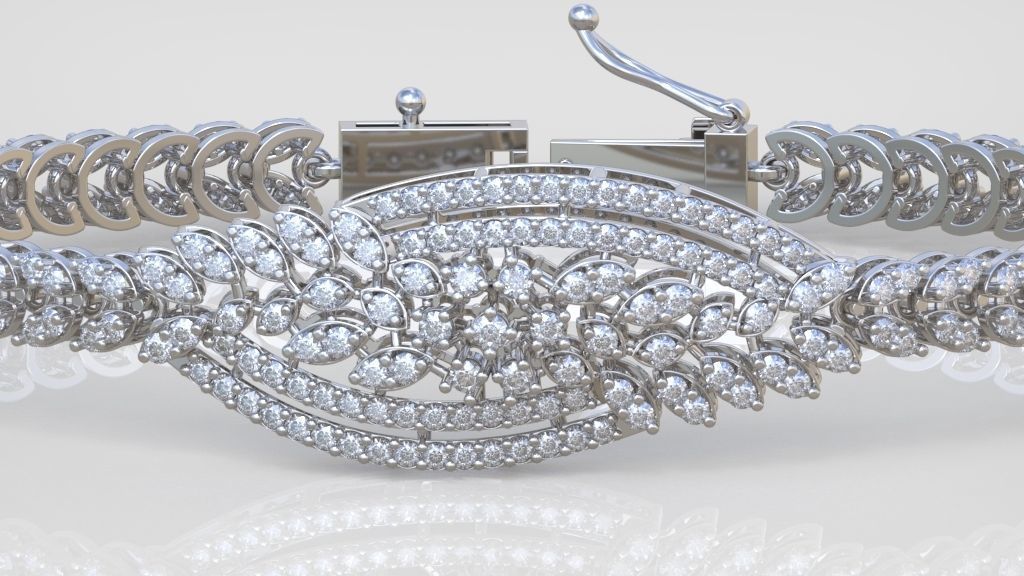 Exclusive Bracelet model 3D printable model 0055 3D print model_3