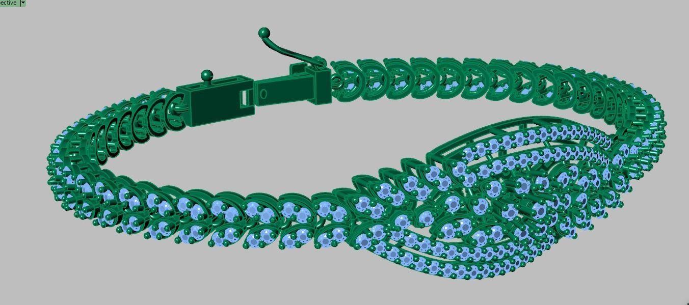 Exclusive Bracelet model 3D printable model 0055 3D print model_13