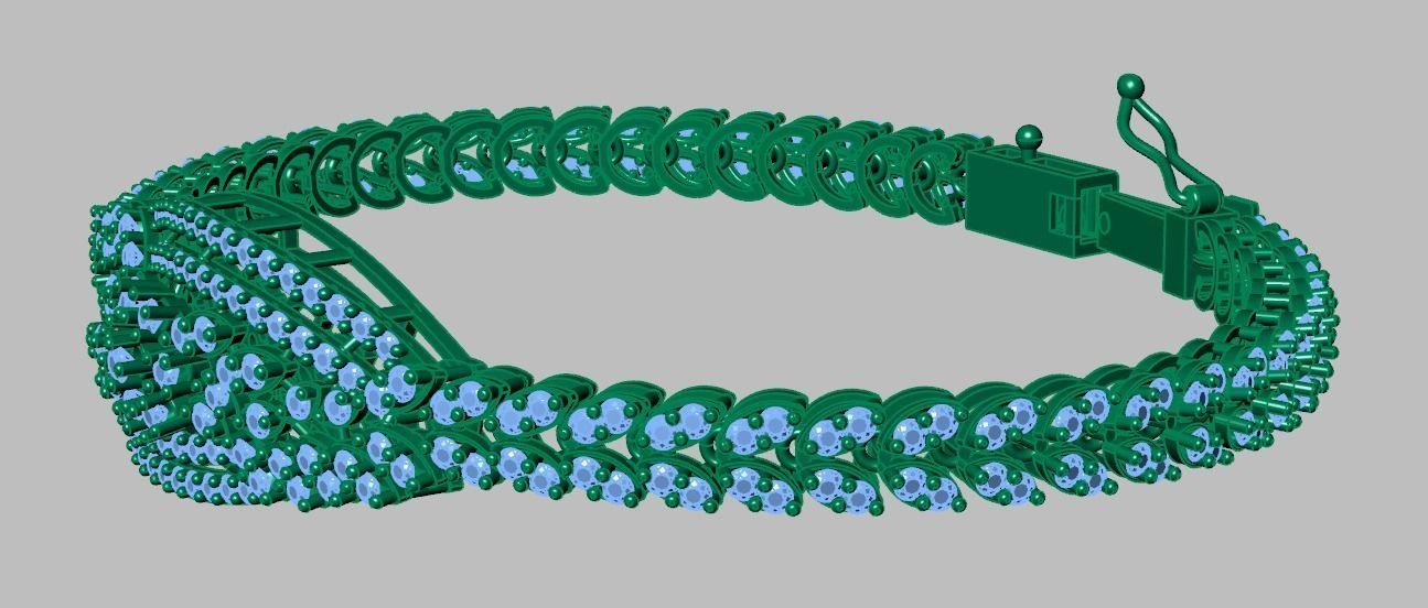 Exclusive Bracelet model 3D printable model 0055 3D print model_10